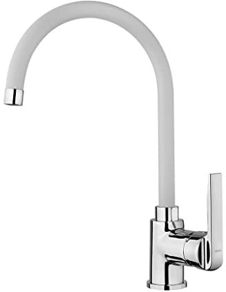 Teka 53995120 FW cromado fregadero de cocina grifo con un caño fijo, color blanco