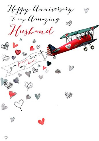 Joie De Vivre Husband Happy Anniversary Greeting Card Range Cards