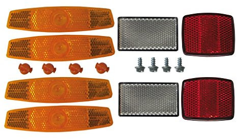 Croozer Unisex – Erwachsene Reflektorset-3092015305 Reflektorset, Orange/Rot, One Size