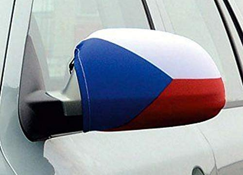 Spiegelflagge/Spiegelfahne TSCHECHIEN 1 Paar, Auto/PKW Rückspiegel/Autospiegel Fahne/Flagge/Überzug/Socke Spiegelsocken