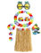 Integrity.1 8 pièces hawaïenne hawaïenne, jupe en herbe, avec collier,pince à cheveux avec soutien-gorge à fleurs pour tête et lunettes de soleil ananas(Couleur de Paille)