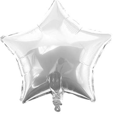 Oblique Unique® Herz Stern Folien Luftballon für Geburtstag Kindergeburtstag Hochzeit Party Feier Weihnachten Deko Folienballon - Wählbar (Stern Weiss)
