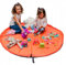 Spielzeug Aufbewahrungstasche für Organizer Taschen Faltbare Teppich Tragbare Organizer Spielzeug Kinder Spielmatte 60 Zoll (150 cm) von Funky Planet (Orange)