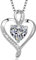 LAVUMO Herzkette 925 Silber Rosegold Gold Damen Halskette - Herz änhänger Silber Kette Damen Schmuck Geschenk für Frau Frauen MaMa Freundin an Geburtstags Weihnachten Valentinstag Hypoallergen Ketten