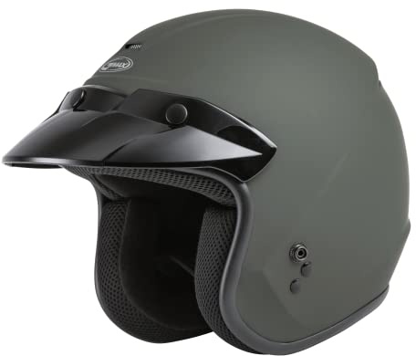 GMAX of-2 Open-Face Helmet (Matte Green, X-Large)