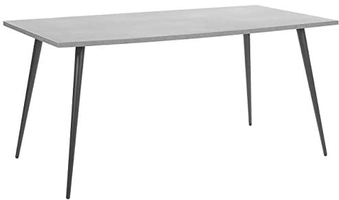 Beliani Esstisch Betonoptik grau Metallgestell schwarz 160 x 80 cm Modern Santiago