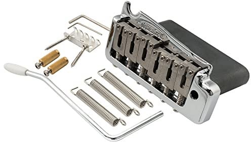 Wilkinson WVP-SB 54mm 2-Punkt Strat Tremolo Steg Gitarre Bridge mit SUS Edelstahl Saitenreiter Voller Solid Stahlblock für Import Strat/Japan Strat, Chrom