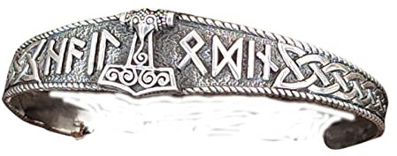 Kiss of Leather Armband Thorshammer aus 925 Sterling Silber