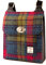 maccessori Harris Tweed Umhängetasche, Blau/Rosa kariert, medium