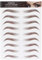 6D Augenbrauen Tattoo Aufkleber Professioneller Wasserdichter Augenbrauen Transfer Aufkleber Augenbrauen Makeup Tool für Frauen und Mädchen (Braun)(BRAUN-01)