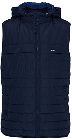 FQ1924 FQDanial Herren Weste Steppweste Outdoor Weste Leicht gesteppte Winterweste mit Kapuze Regular Fit, Größe:L, Farbe:Navy Blazer (193923)