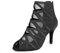 TINRYMX Stivaletti da Ballo Latino Donna Raso delle Punta Aperta Salsa Tango Professionale Ballroom Feste,YCL445-Nero-8.5cm,36 EU
