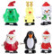6 Stück Weihnachten Aufziehspielzeug, Uhrwerk Spielzeug, Wind Up Pinguin Rentier Weihnachtsbaum Schneemann Weihnachtsmann, Spielzeuge zum Aufziehen, Lustiges Weihnachten Geschenk für Baby Kinder