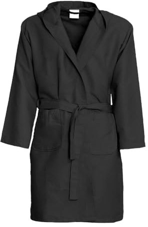 Dorian Home - Accappatoio Uomo e Donna in Microfibra Anallergico, Morbido, Leggero, Salvaspazio, Assorbente a Rapida Asciugatura con Cappuccio, Tasche, Cintura a Passanti e Gancio, Lavabile (no Stiro)