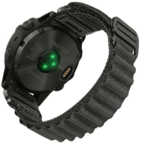 20mm Nylon Uhrenarmband Kompatibel mit Garmin fēnix 8 AMOLED 43mm/6S Pro | Sportarmband für Fenix 7S/7S Pro/6S Solar/5S/5S plus/Instinct 2S/Instinct E-40 mm/Approach S70 Robustes Ersatzband für Männer