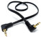 50cm short 3.5mm Dual Right Angle 90'' Male to Male Jack to Jack Stereo Audio Cable Lead Gold Plated Ends 1.6ft