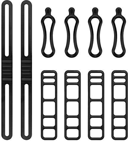 10 Stk Fahrrad Silikonband, Taschenlampe Gummiband Halterung, Fahrrad Stretch Gummiringe, Fahrradlicht Elastikband, Mehrzweck-Fahrrad-Silikon für Fahrradlicht, Taschenlampe, Kilometerzähler, Halterung