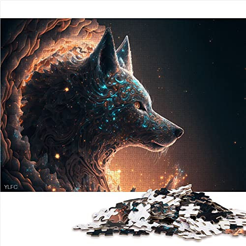 1000 Teile Kartonpuzzle Tier Wolf Puzzles für Erwachsene Puzzle Kartonpuzzle Spielzeug Intellektuelles Spiel (Größe 26x38cm)
