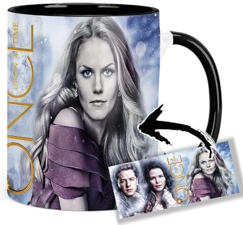 Upon A Time Ginnifer Goodwin Joshua Dallas Jennifer Morrison Tasse Innen & Henkel Schwarz Keramikbecher Mug