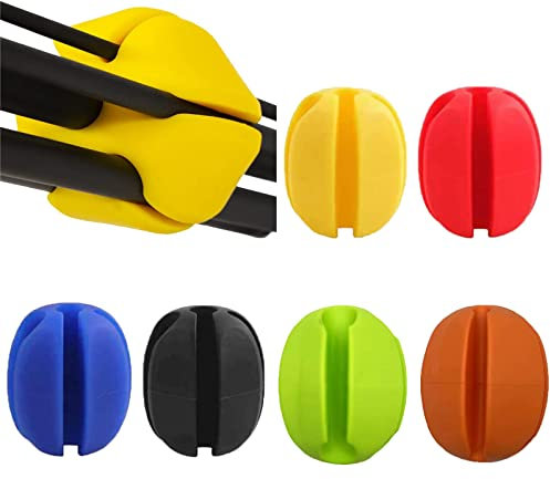 Atsmoce 6 Pcs Angelrute Krawattenhalter, Rutenhalter Angelrute Fixed Ball, Angelrute Schutz Befestigung Gummi, Fishing Pole Clip Silicone schützt Ihre Angelrute vor Beschädigungen