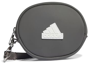 adidas Damen PU Leather Coin Bag, Charcoal/White, One Size
