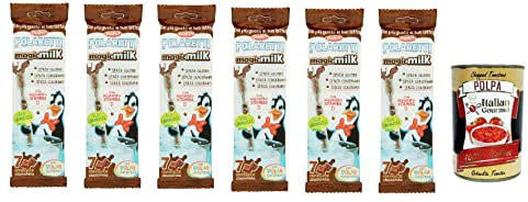 Dolfin Lot de 6 pailles Polaretti MagicMilk Chocolat Sans conservateurs, sans gluten et sans colorant (42 pailles Polaretti)