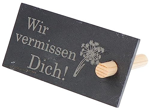 Spruchreif | Schieferkärtchen mit Gravur | Schiefertafel zum Aufstellen klein mit Spruch | Schieferkärtchen mit Spruch | Tischkarte | Trauer | Trauergeschenk | Erinnerung | Andenken