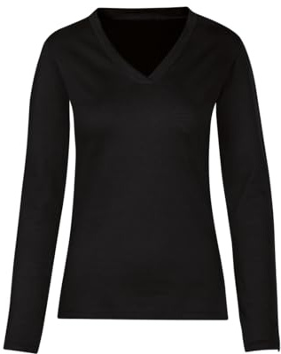 TRIGEMA Langarmshirt mit V-Ausschnitt