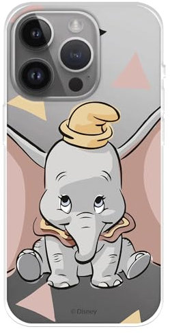 Hülle Kompatibel mit iPhone 15 Pro MAX Offizielle Disney Dumbo Silhouette zum Schutz Ihres Handys, Transparente Flexible Silikonhülle mit offizieller Dumbo-Lizenz