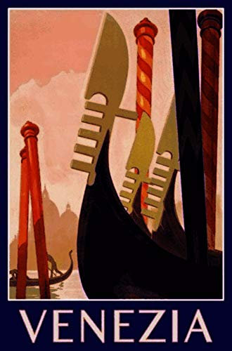 Ontrada Blechschild 12x18cm gewölbt Urlaub Venezia Venedig Schild