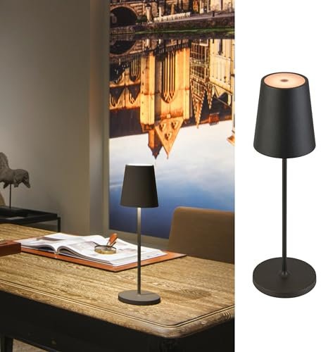 SLV VINOLINA TWO, Tischleuchte, Akku, IP65, 2200/2700/3000K, TOUCH, schwarz