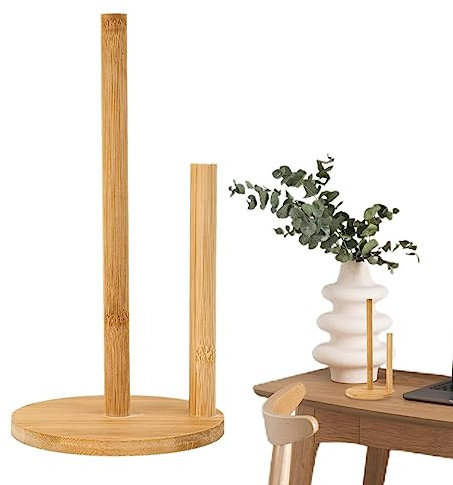 Porta rotolo di carta da cucina su base in legno, supporti per carta da bagno, porta asciugamani di carta da cucina, porta rotolo di carta da cucina, dispenser per rotolo di carta igienica