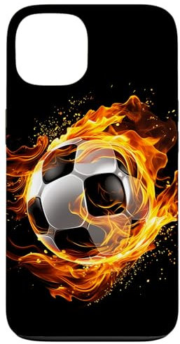 Fußball Flammen brennende Kinder Jungen Fußballspieler Hülle für iPhone 13