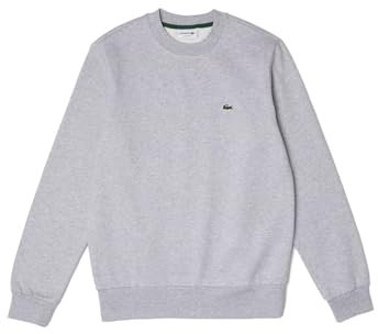 Lacoste Felpa Uomo SH9608 Grigia Girocollo Cotone Biologico Classic Fit AI23 3