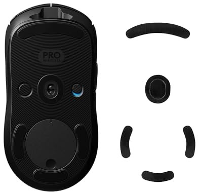 kwmobile Almohadillas de Desplazamiento Compatible con Logitech G Pro Wireless Gaming Pegatinas para ratón - Deslizadores para Raton Gaming - Mejora el Movimiento precisión y Estabilidad