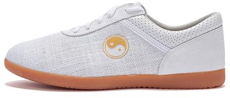 ForceRoute Tai Chi Schuhe,Martial Wudang Kung Fu Schuhe,Shaolin Qi Gong Trainer Wing Chun Schuhe,Taekwondo Boxschuhe,Leinwand,Herren Damen,Atmungsaktiv,rutschfest,für Karate,Sport,Training