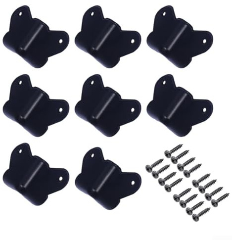 8 Stück schwarze Gitarren-Verstärker-Lautsprecher-Eckenschutz für Schrankschutz