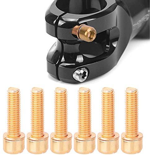 Hominas Bici Stelo Bulloni, M5 x 18 mm Viti Bici Stelo Bulloni in Acciaio Viti per Attacco Manubrio della Bicicletta per MTB/Bici da Strada, 6 Pezzi