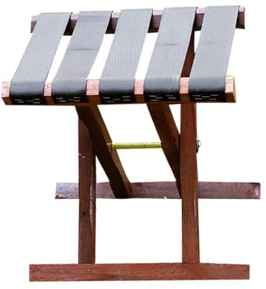 ORFOFE Klapphocker Camping Faltbar Holz Tragbar Verstärkte Halterung Sitzbank Outdoor Reise Angelhocker für Garten Sport