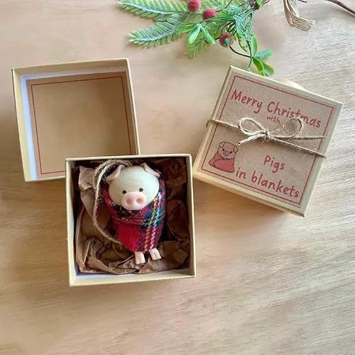 Pigs in Blankets, Christmas Tree Ornament, Christmas Positive Gift Eve Box Fillers Xmas Stocking Stuffers Gadgets, Funny Secret Santa Gifts for Kids Adults.