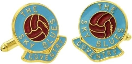 Football Coloured Enamel Cufflinks Coventry