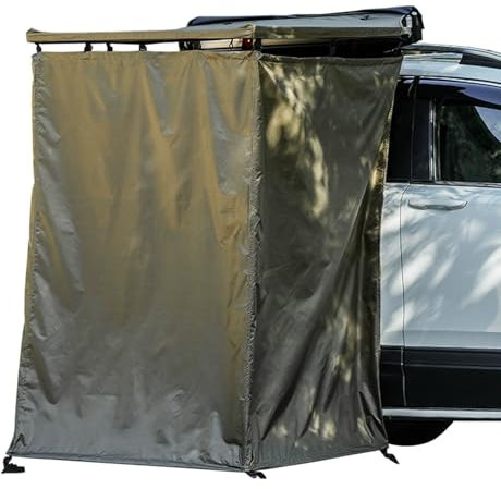 Miuxe Shower Tent Awning with Roof - Car Awning Shower Room | Privacy Shelter Bathroom Outdoor Camping Changing Room, Portable Pop UP Car Side Instant Tents
