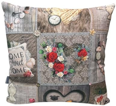 Hossner Kissenhülle Dekokissen Home Sweet Home 40x40 cm