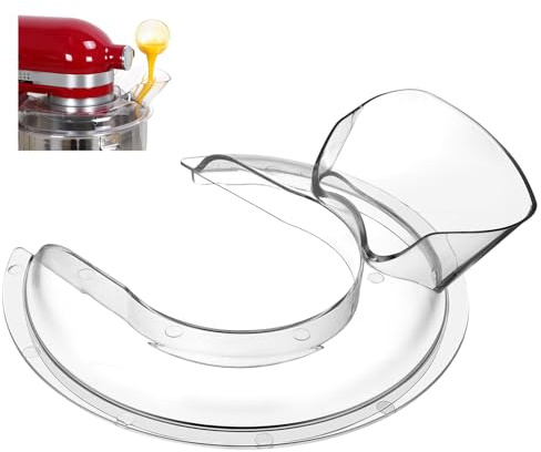 MOLIGOU Pouring Shield Compatible with Kitchenaid 4.5-5qt Tilt-Head Mixer bowl