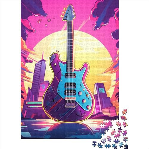 Gitarres Puzzles 1000 Teile Schwer Puzzle Spielzeug Lernspiel Impossible Herausforderungsspielzeug Für Erwachsene Und Kinder Ab 12 Jahren 1000pcs (75x50cm)