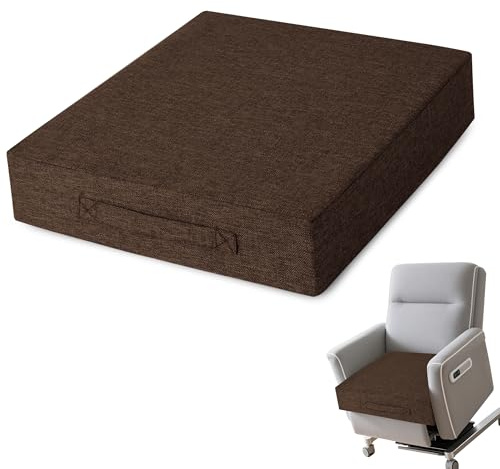 AddGrace Recliner Cushions for Elderly Thick Seat Cushion 20x20x4 Chair Pads with Non Slip Backing and Washable Cover for Couch Armchair Chairs Coffee