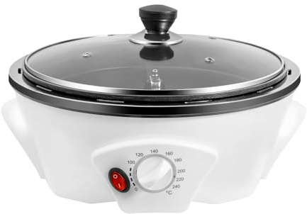 Tostiera elettrica per chicchi di caffè da 1200 W, con temperatura regolabile da 0 a 240 °C e 500 g, adatta per tostare arachidi, chicchi di caffè crudi e popcorn