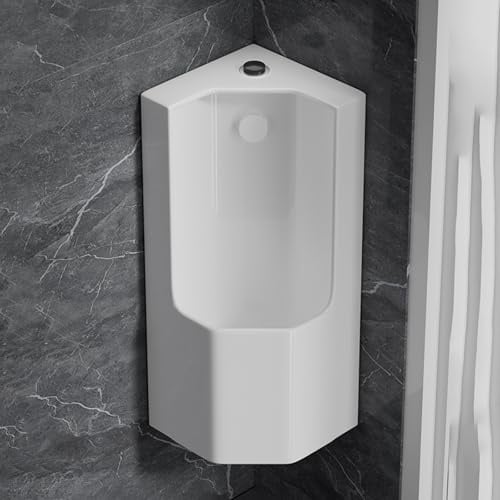 POWRZZZY Eck Keramik Urinal für Männer Gewerbliches Spülurinal Spritzwassergeschütztes Urinal Spart Platz und Wasser SanitäRkeramik for MäNner Kneipe Einfach zu Reinigen