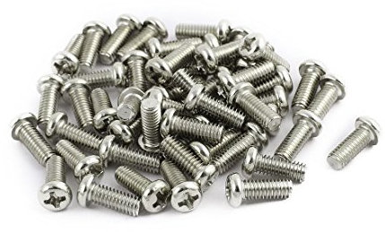 sourcing map 50Stk M4x9mm Edelstahl Pan Kopf Kreuzschlitz Maschine Schraube Bohrer