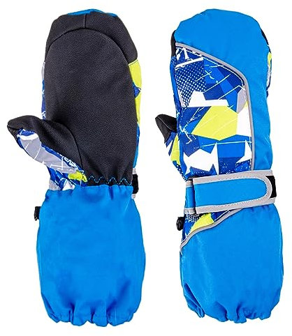 TRIWONDER wasserdichte Handschuhe für Kinder im Freien von 3-12 Jahren (blau, XS (5-7 Jahre))